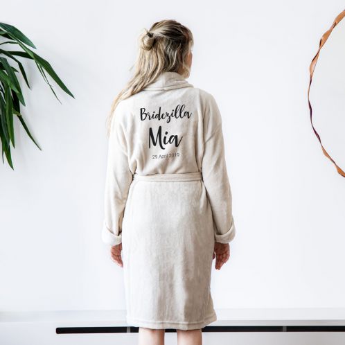 Peignoir personnalisable avec nom