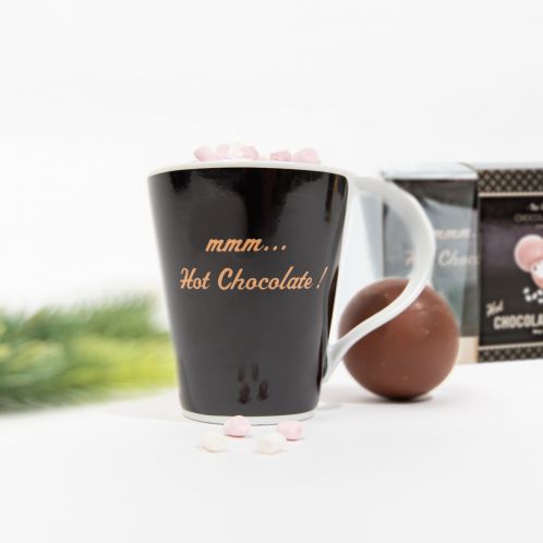 Coffret cadeau Bombe pour Chocolat chaud avec Tasse