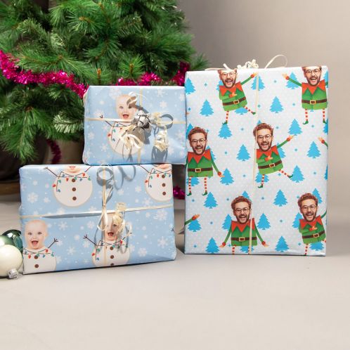 Papier cadeau multivisages avec différents motifs