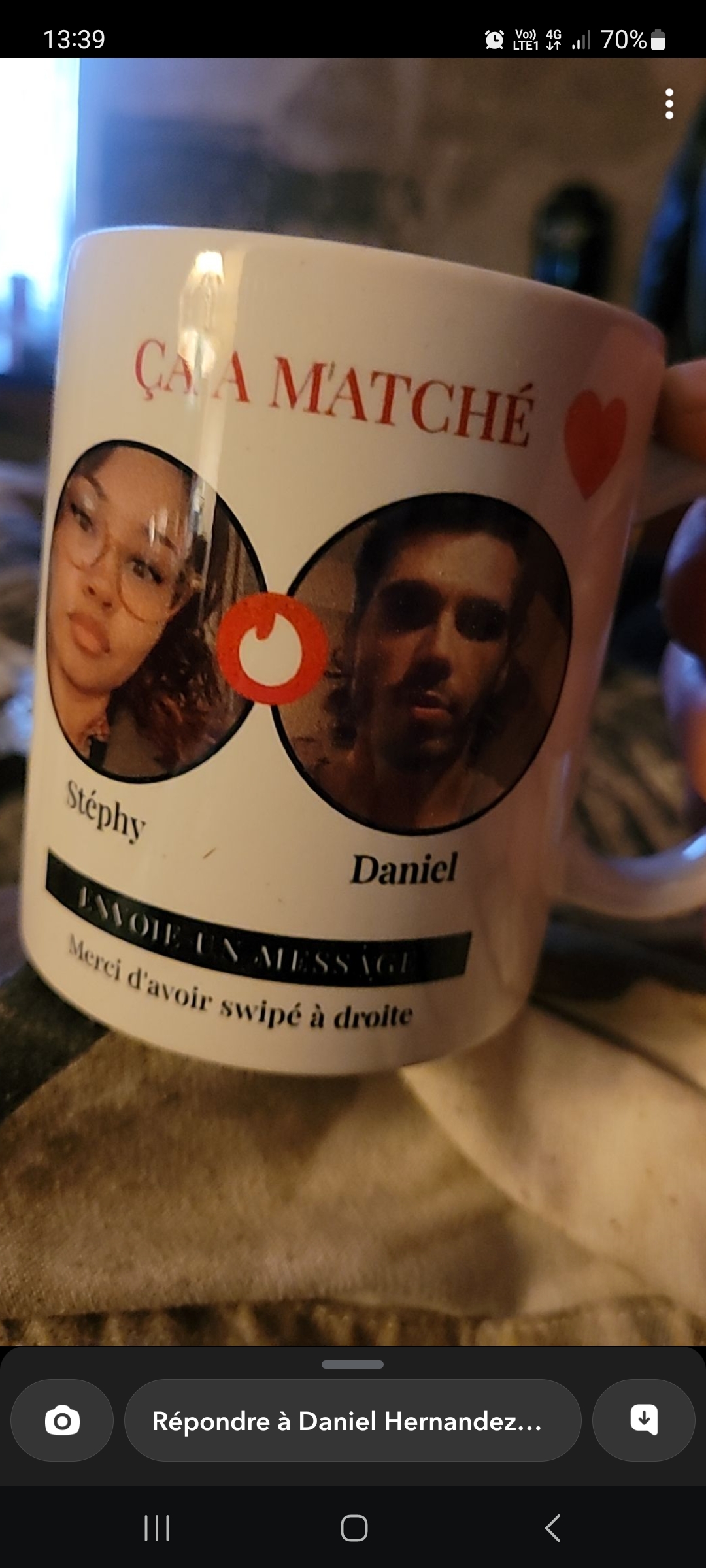 Mug personnalisé It's A Match